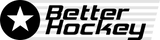 Bättre Hockey-logotyp med en stjärna och texten 'Better Hockey', perfekt för hockeyprodukter och träning.