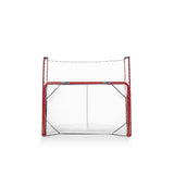 Hockeymål med backstop som fångar alla skott, perfekt för hemma träning och att förbättra skottprecision.