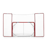 Extreme Hockey Monster Goal Backstop Targets featuring a large protective net to prevent missed shots and lost pucks, enhancing your practice.