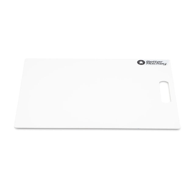 Extrem hockey skottplatta i vit färg, 60x40 cm, perfekt för att träna puckkontroll och saucer passing.